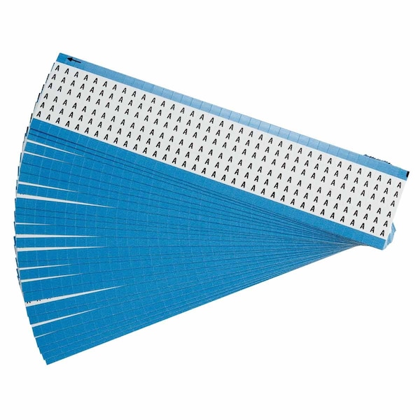Alphabetical Vinyl Cloth Upper Case Wire Marking Cards, A 900 Total, 25PK